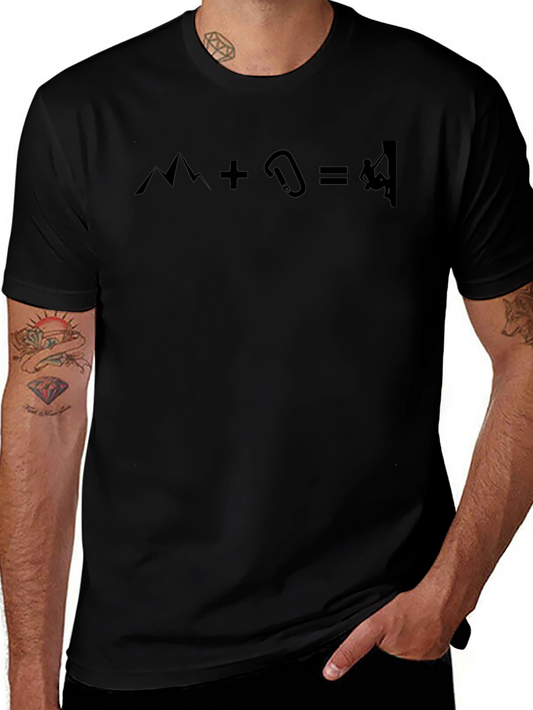 Mountain Climbing Equation Graphic Tee - Black