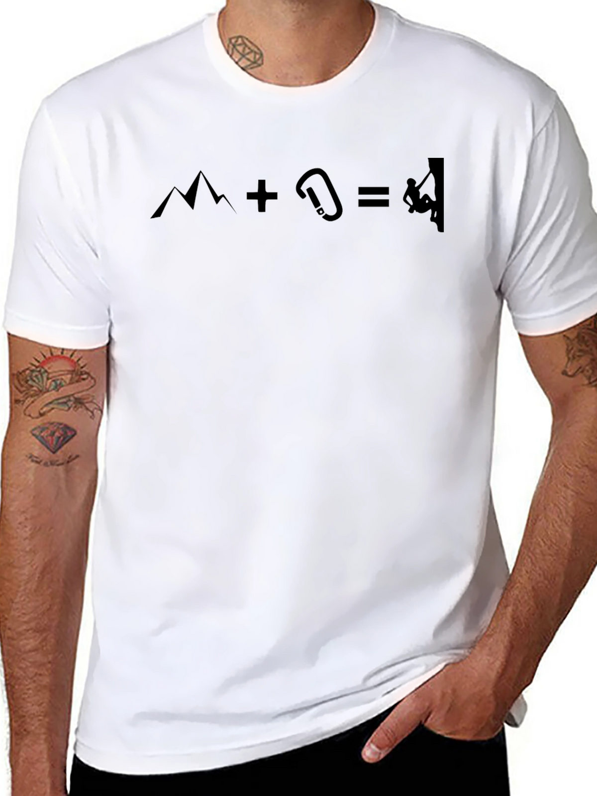 Mountain Climbing Equation Graphic Tee - Black