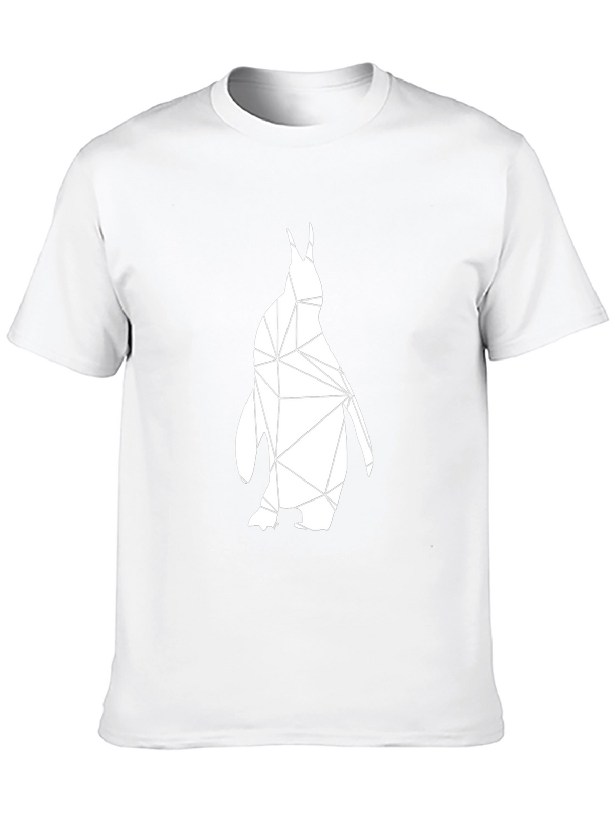 Geometric Penguin Graphic T-Shirt - Modern Black Tee