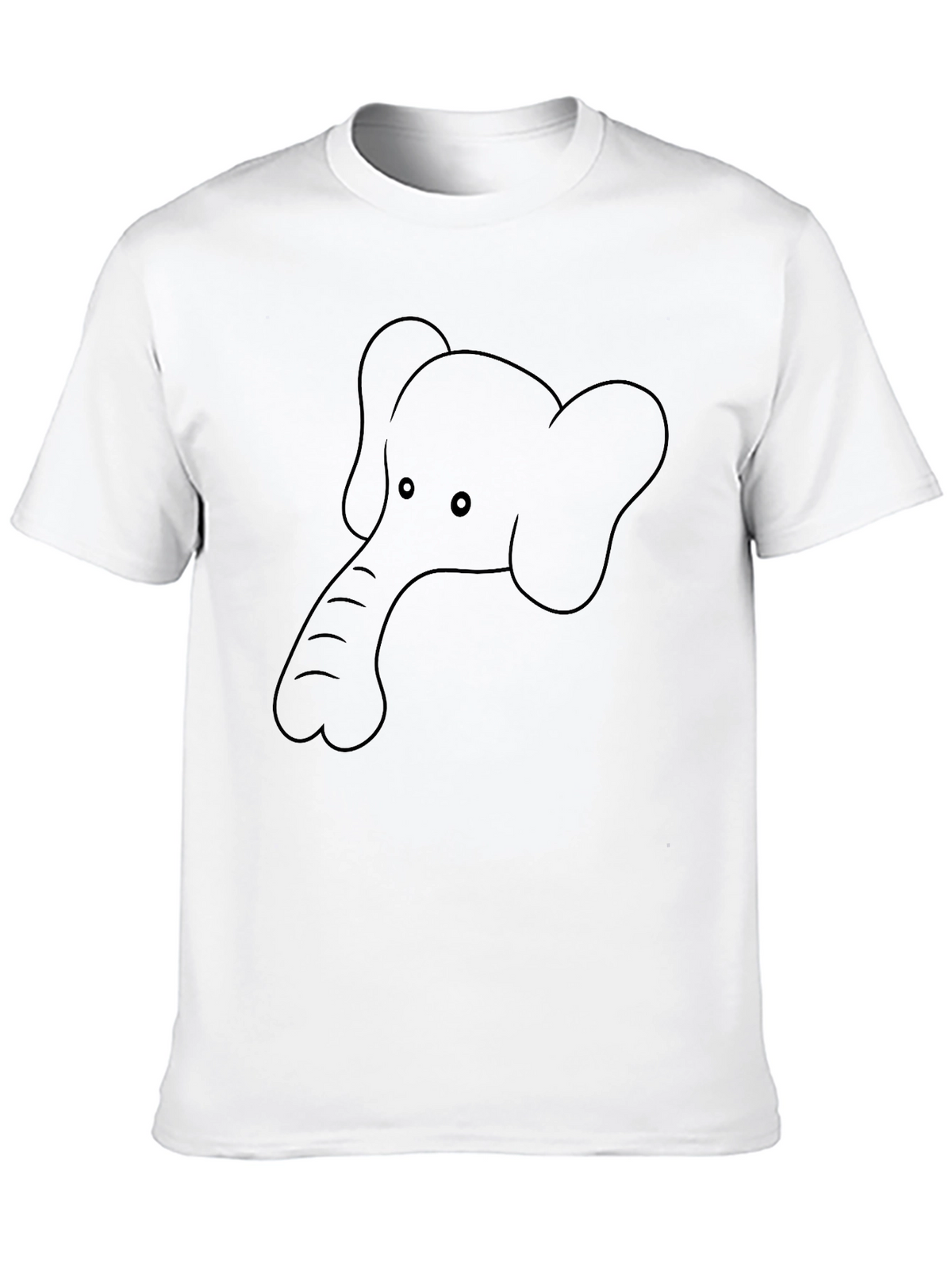 Mens Graphic Tee: Elephant Outline