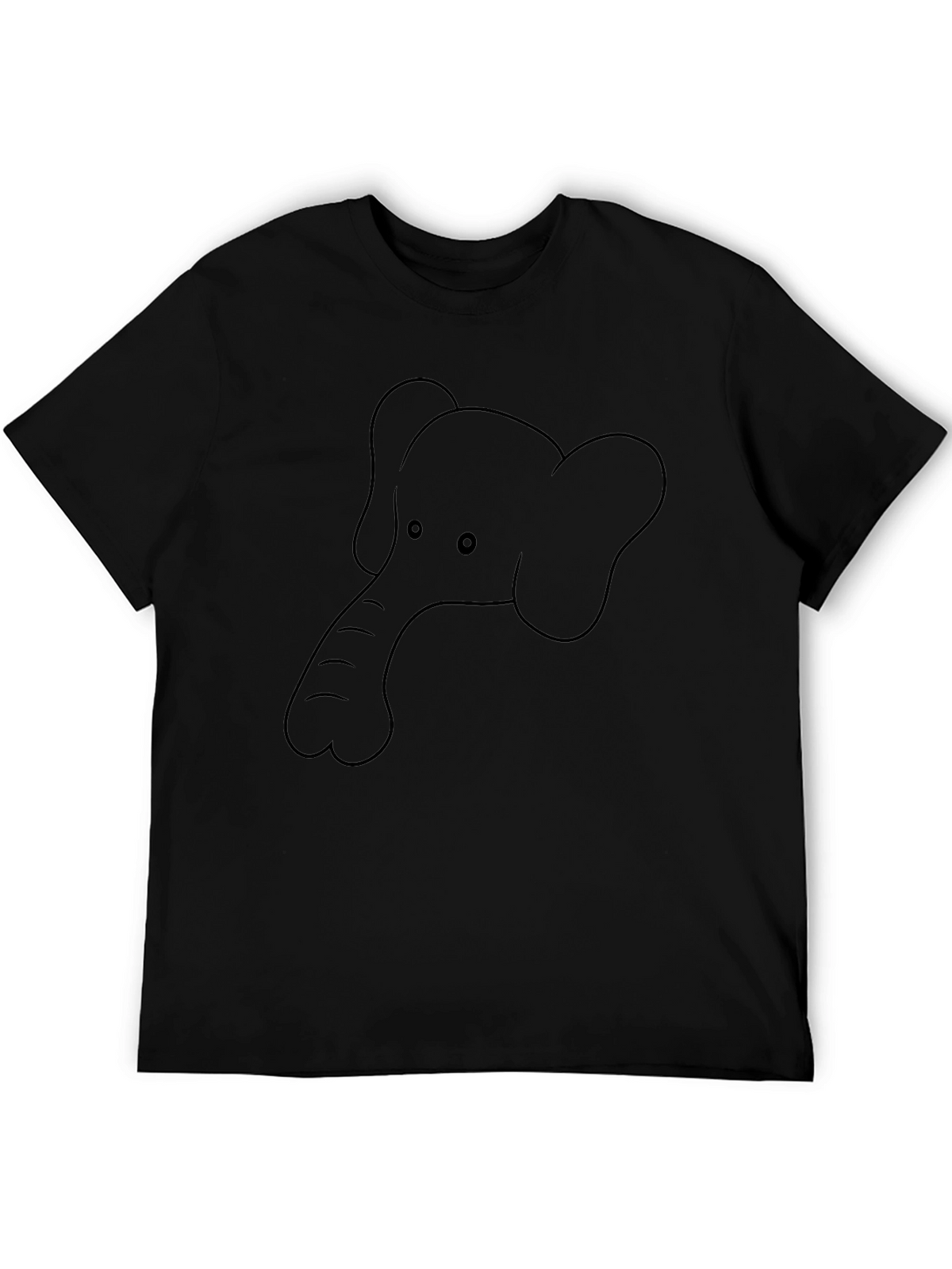 Mens Graphic Tee: Elephant Outline