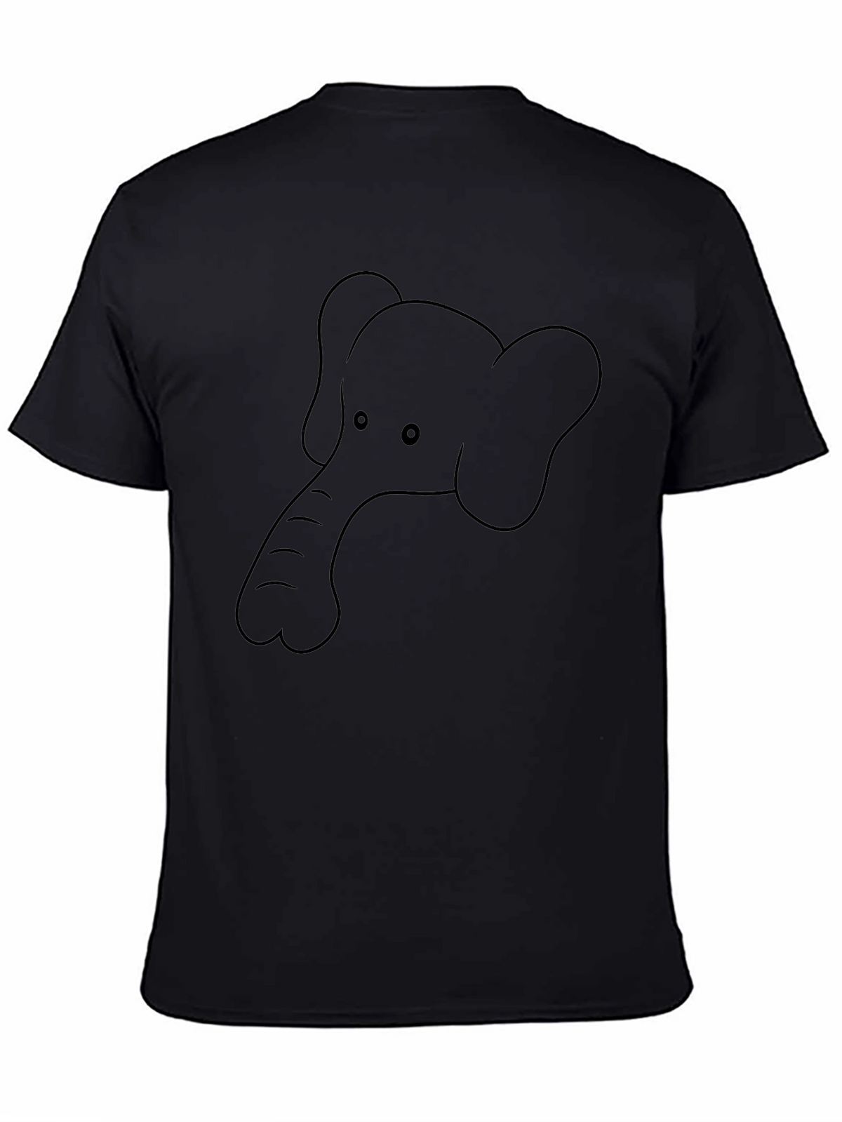 Mens Graphic Tee: Elephant Outline