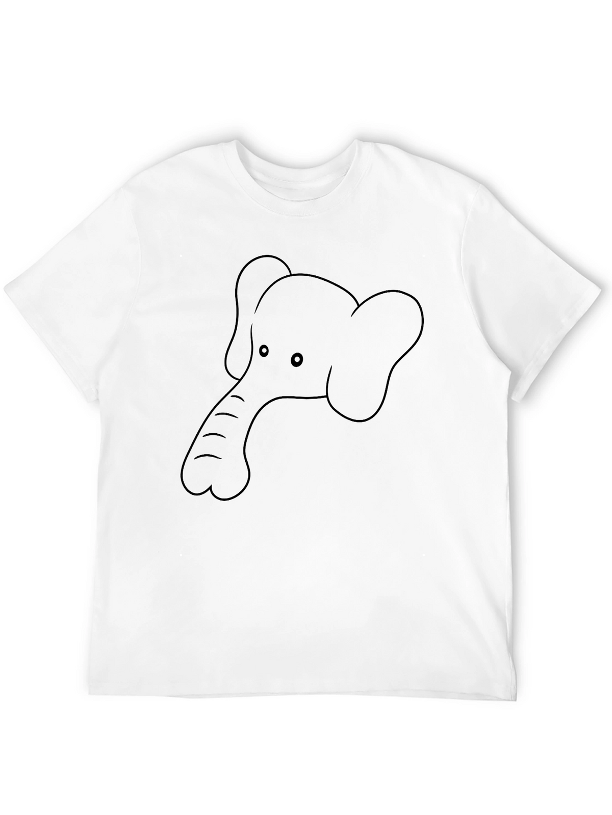 Mens Graphic Tee: Elephant Outline
