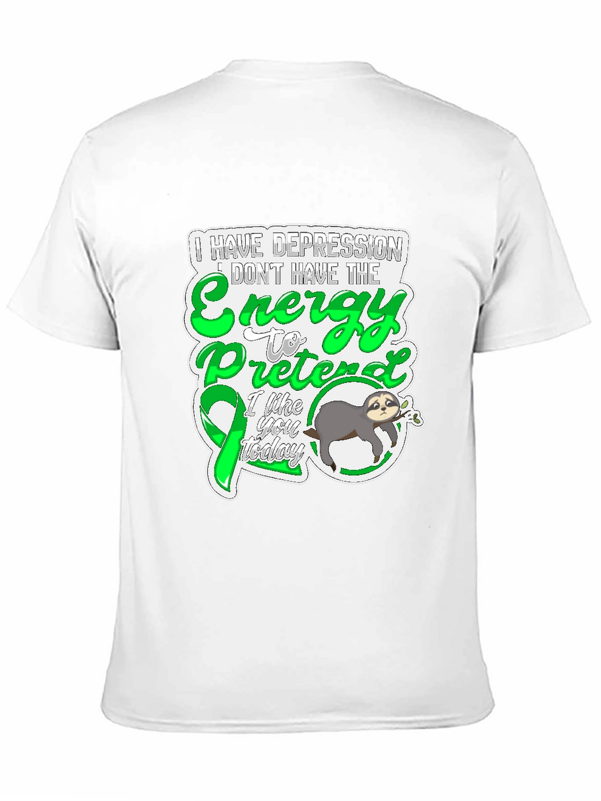 Depression Energy Sloth Graphic Tee