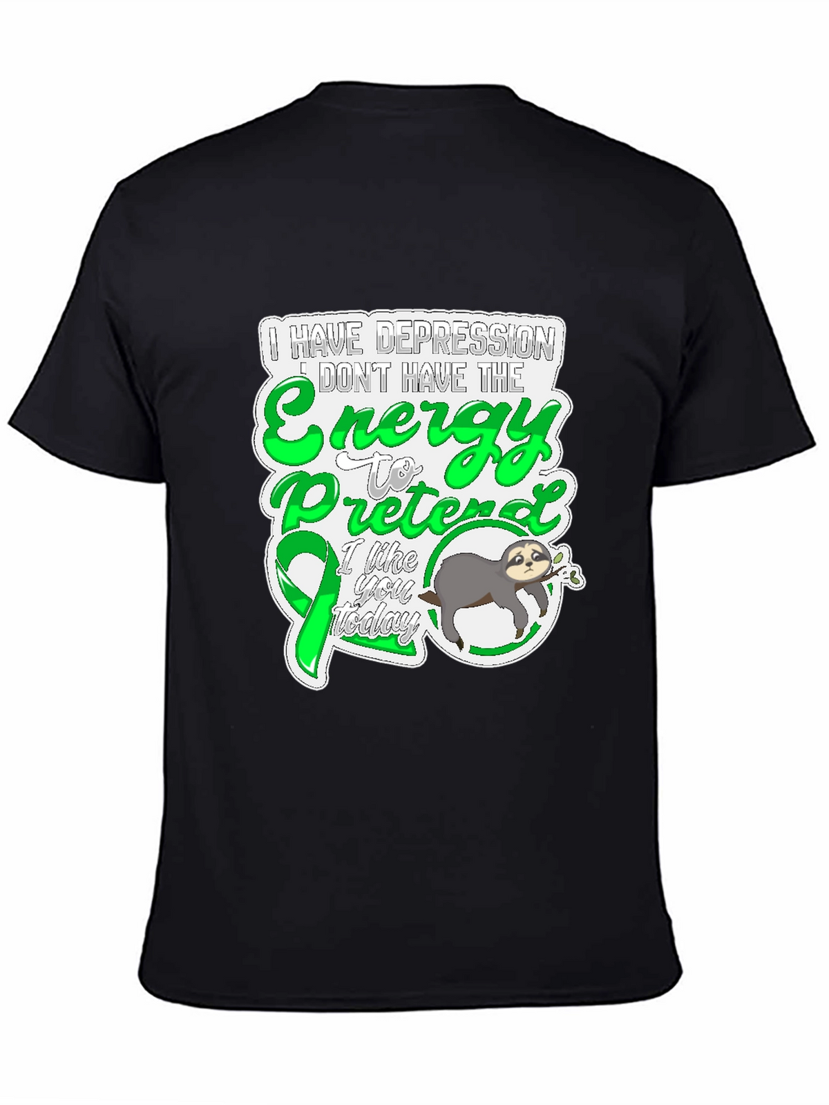 Depression Energy Sloth Graphic Tee