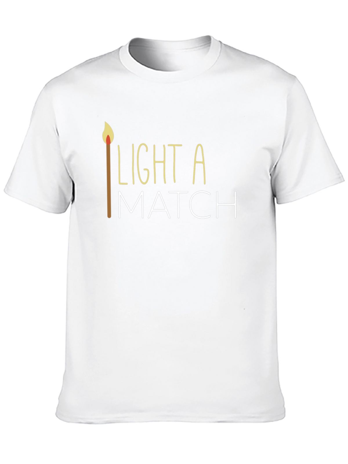 Light a Match Graphic Tee - Stylish Black T-Shirt