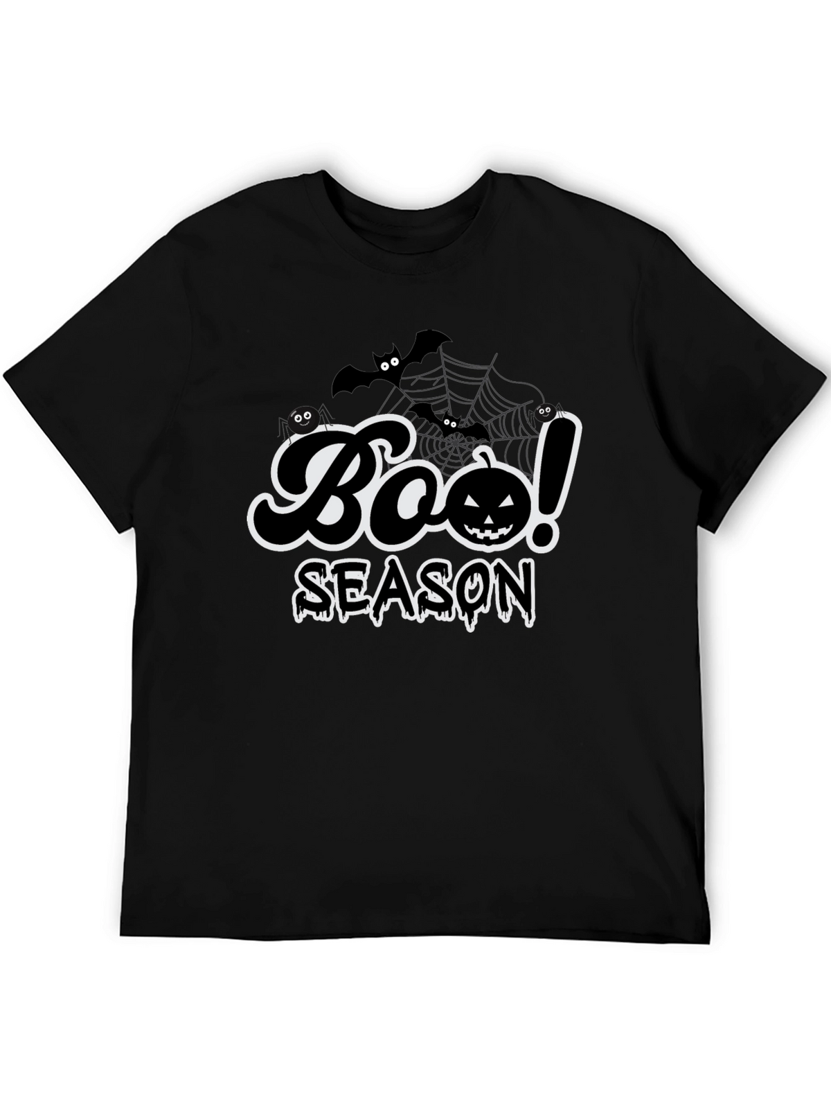 Boo Season Halloween T-Shirt Black Spooky Fun