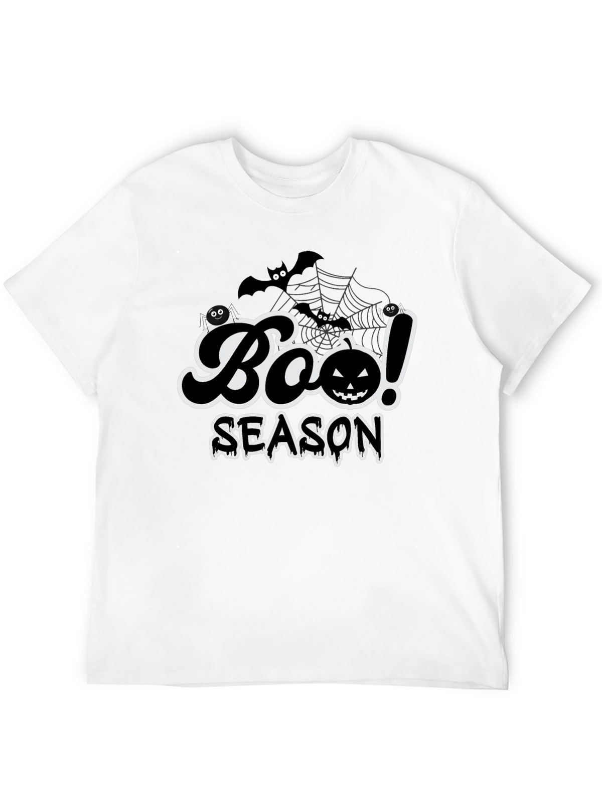 Boo Season Halloween T-Shirt Black Spooky Fun