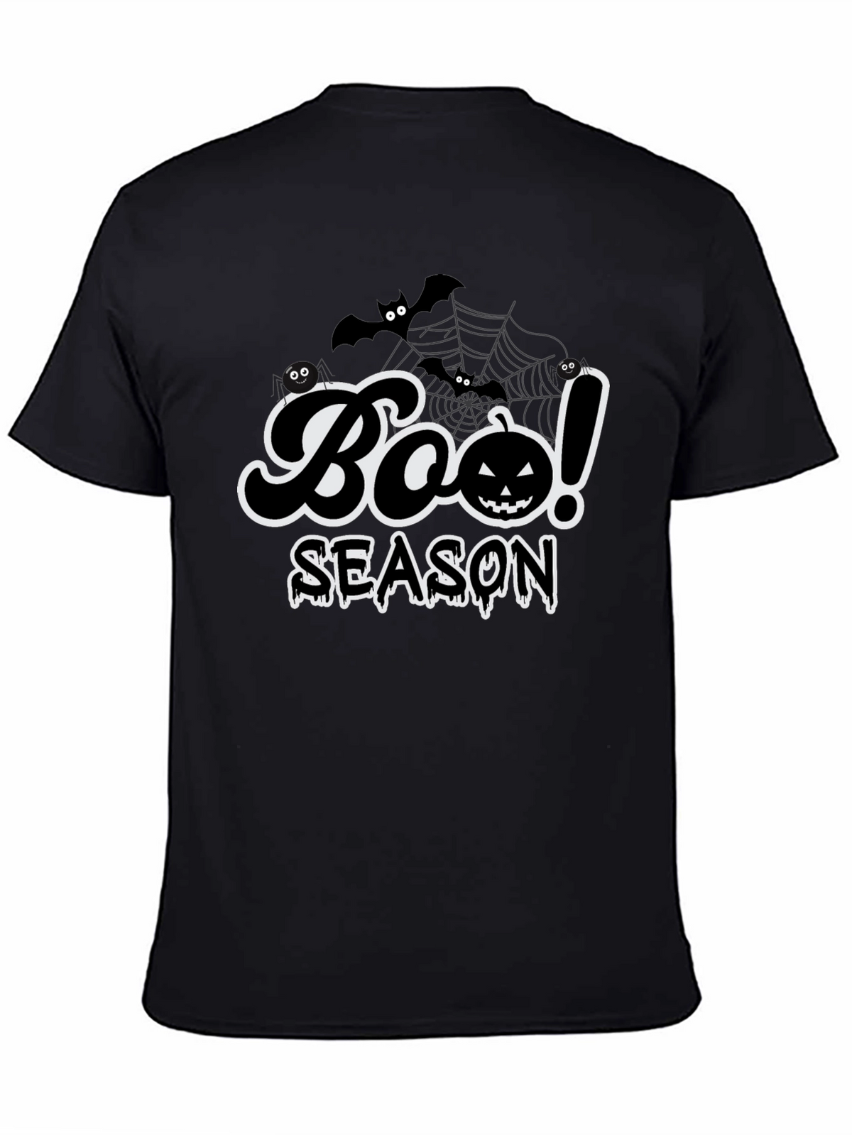 Boo Season Halloween T-Shirt Black Spooky Fun