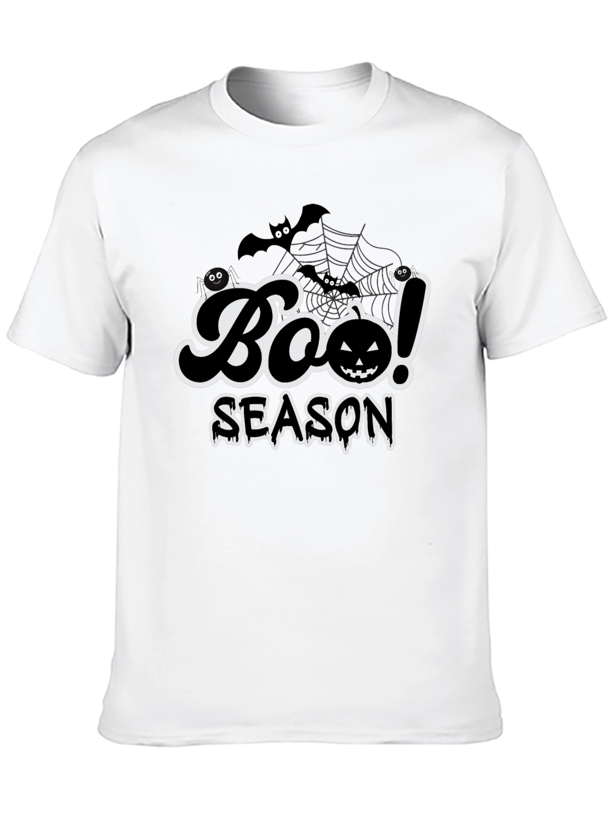 Boo Season Halloween T-Shirt Black Spooky Fun
