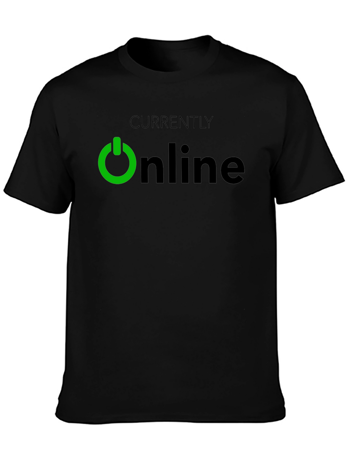 Currently Online Black T-Shirt
