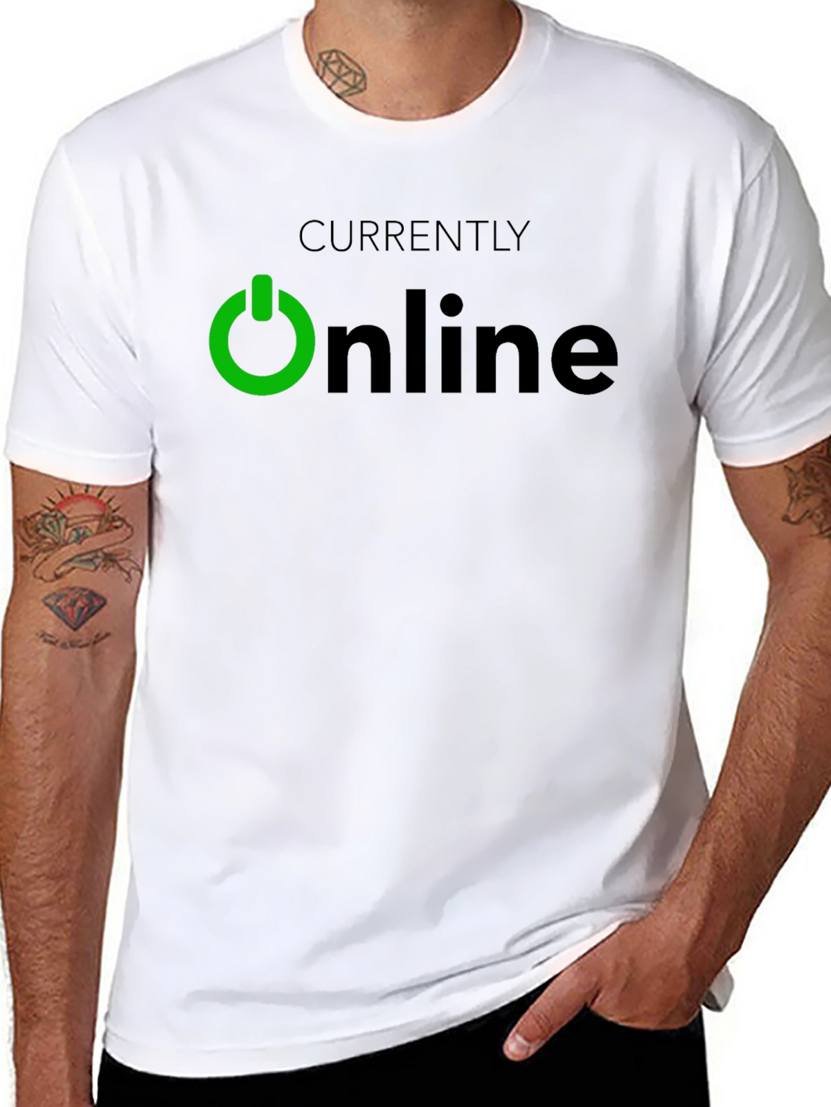 Currently Online Black T-Shirt