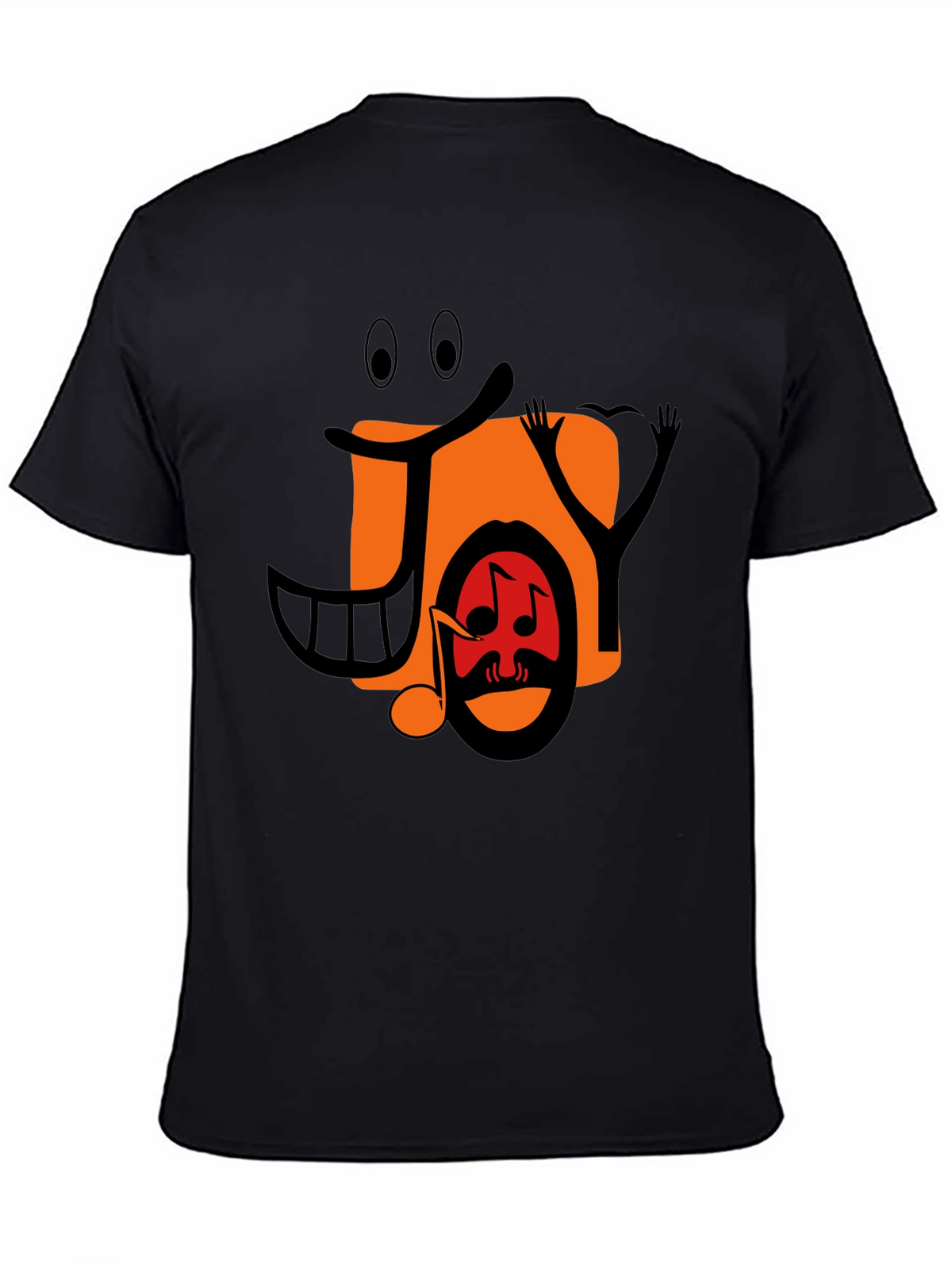 Joyful Music Graphic Tee - Black Unisex T-Shirt