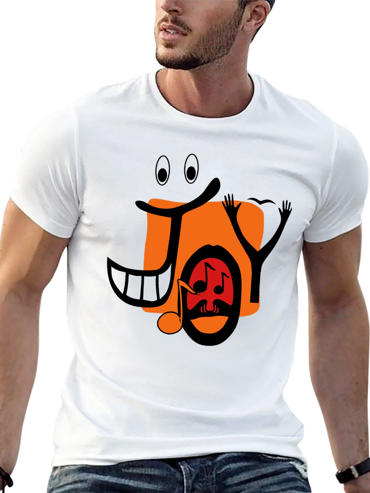 Joyful Music Graphic Tee - Black Unisex T-Shirt