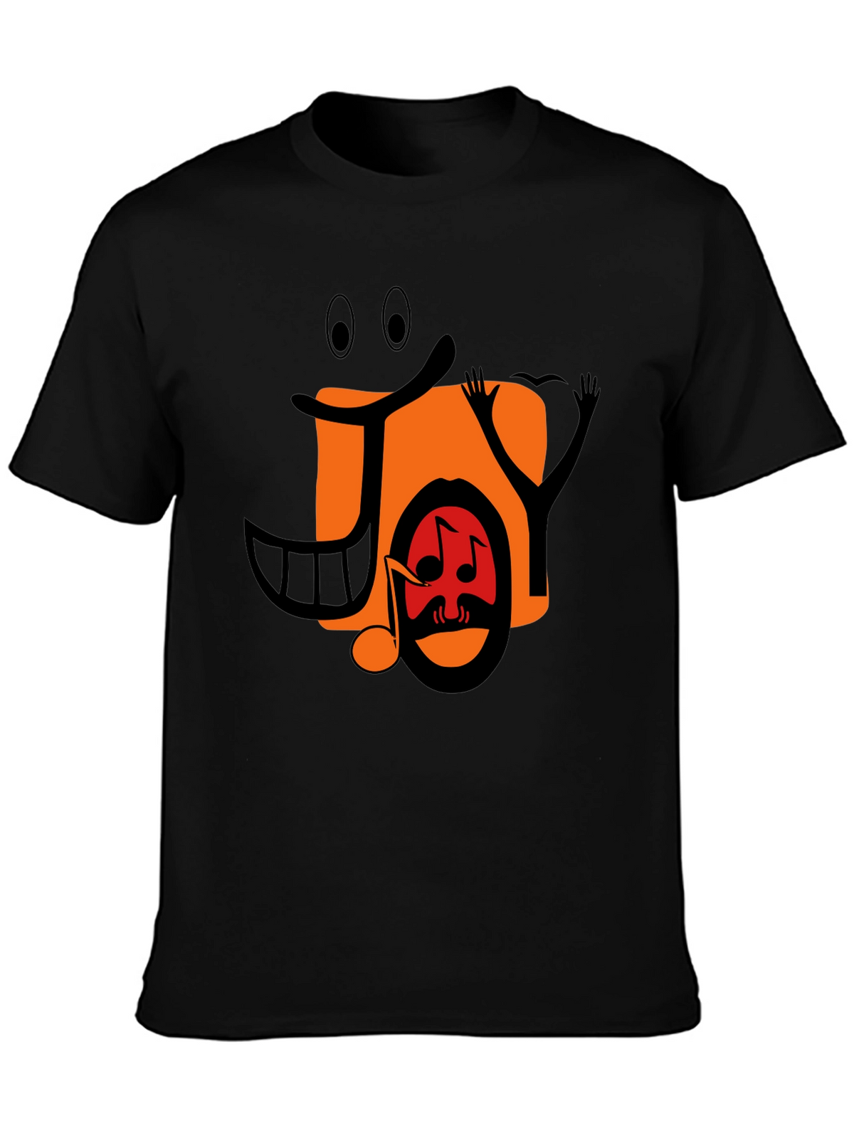 Joyful Music Graphic Tee - Black Unisex T-Shirt