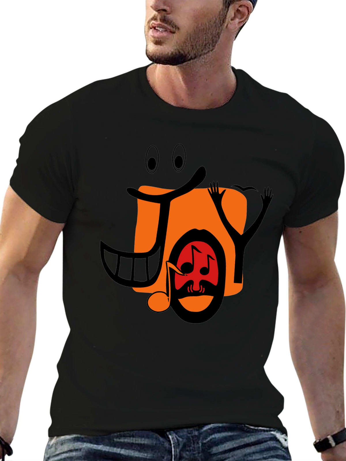 Joyful Music Graphic Tee - Black Unisex T-Shirt
