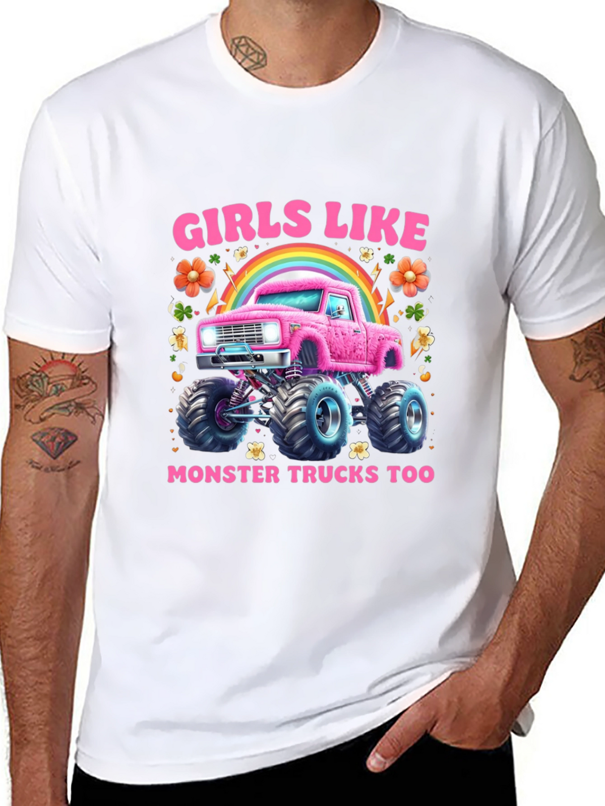 Girls Like Monster Trucks T-Shirt