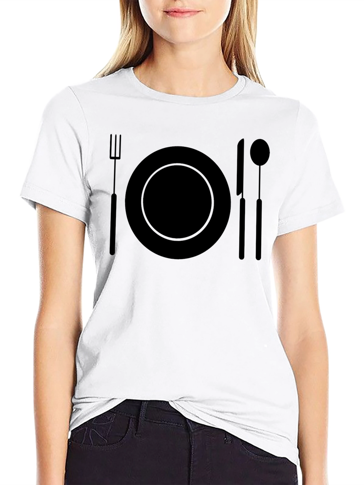 Dinner Time T-Shirt - Black Graphic Tee