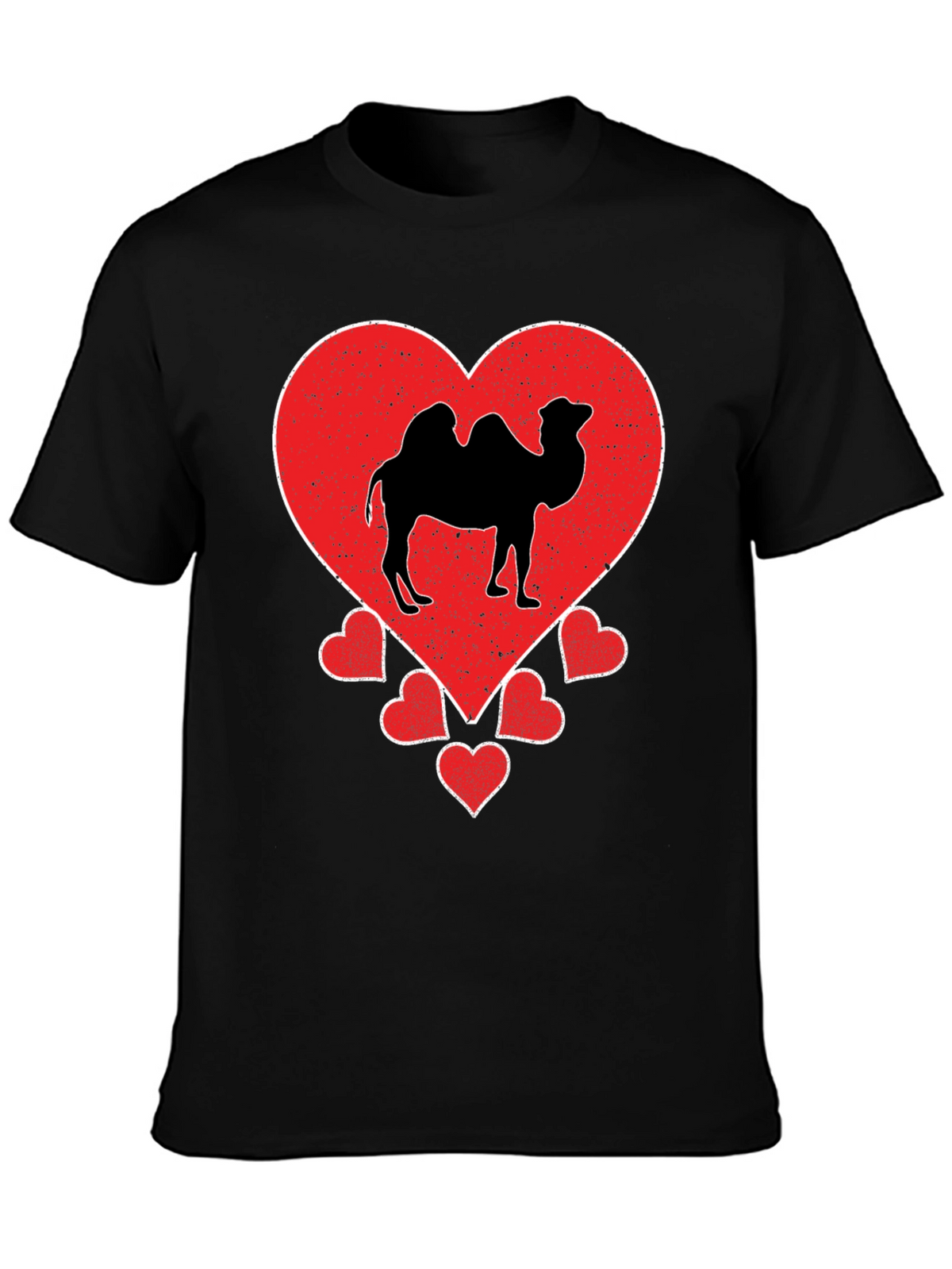 Camel Heart Graphic T-Shirt - Black Cotton Tee