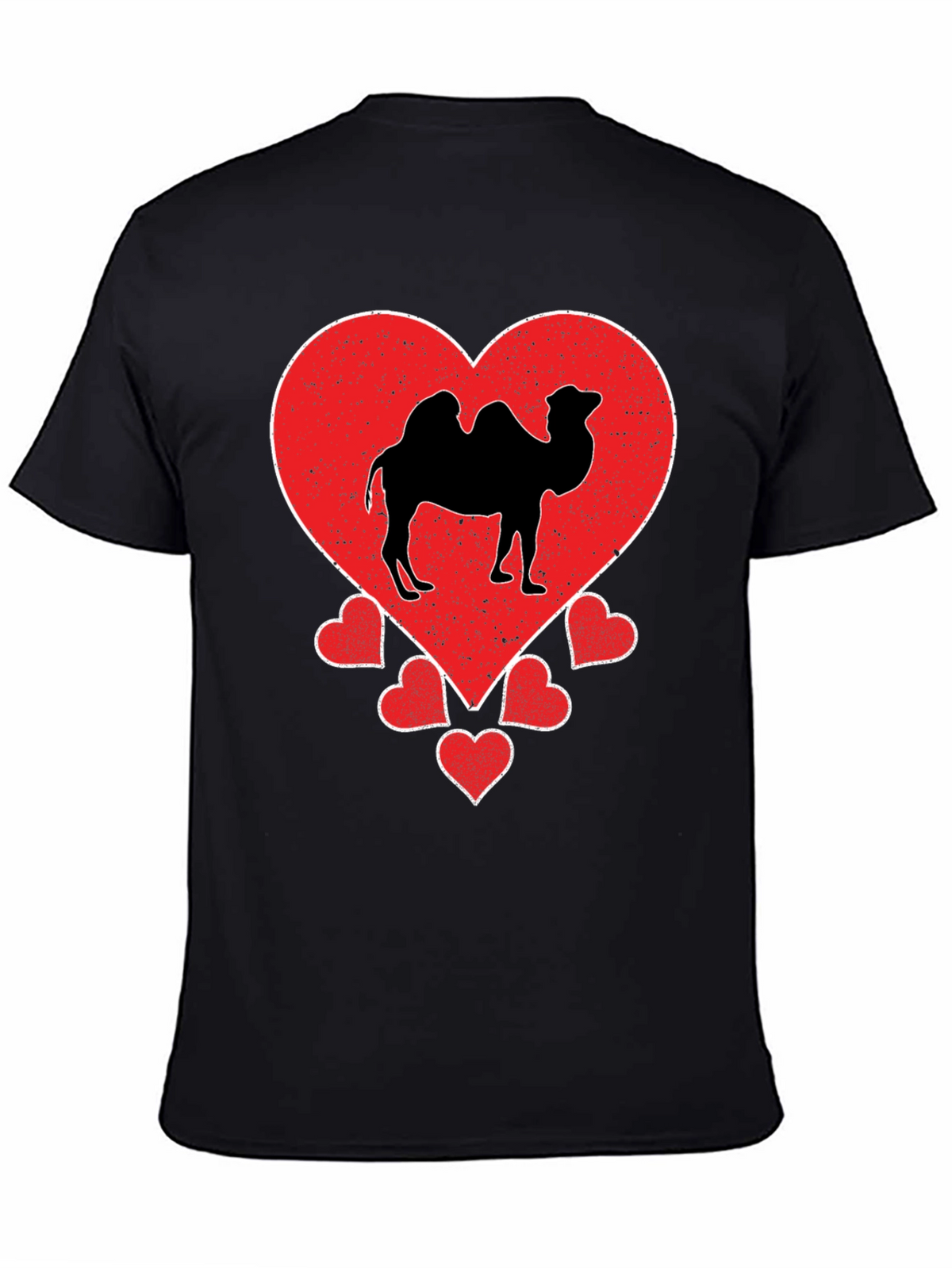 Camel Heart Graphic T-Shirt - Black Cotton Tee