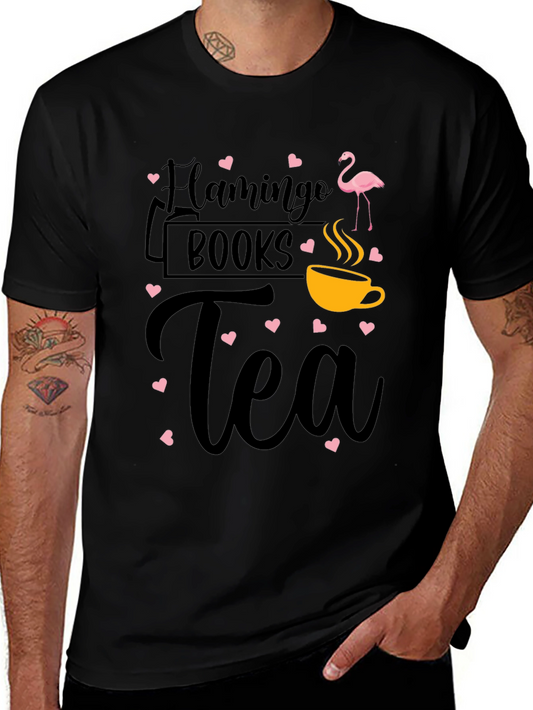 Flamingo Books Tea Graphic Tee Shirt