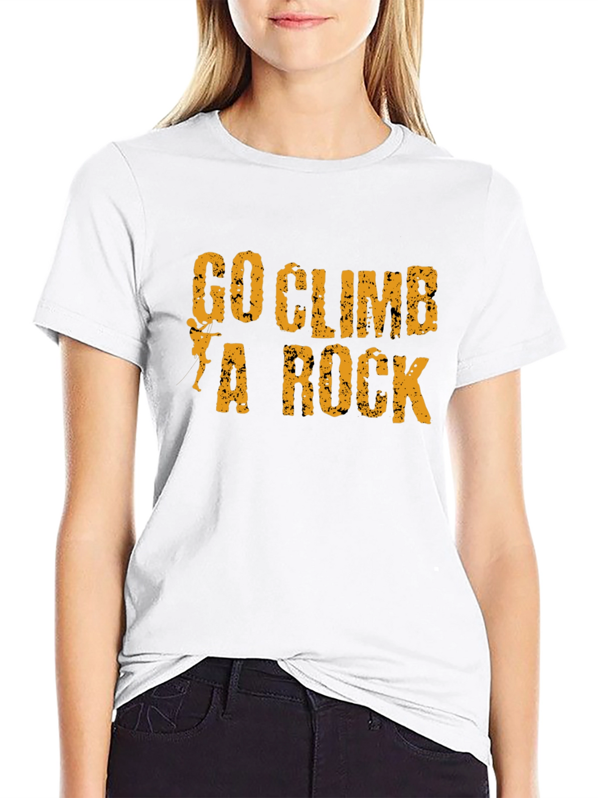 Go Climb A Rock Black Graphic T-Shirt