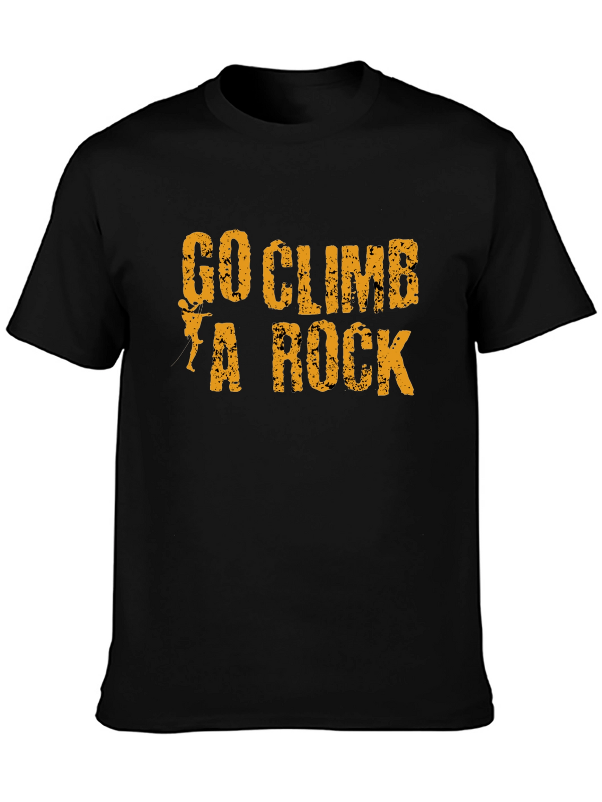 Go Climb A Rock Black Graphic T-Shirt