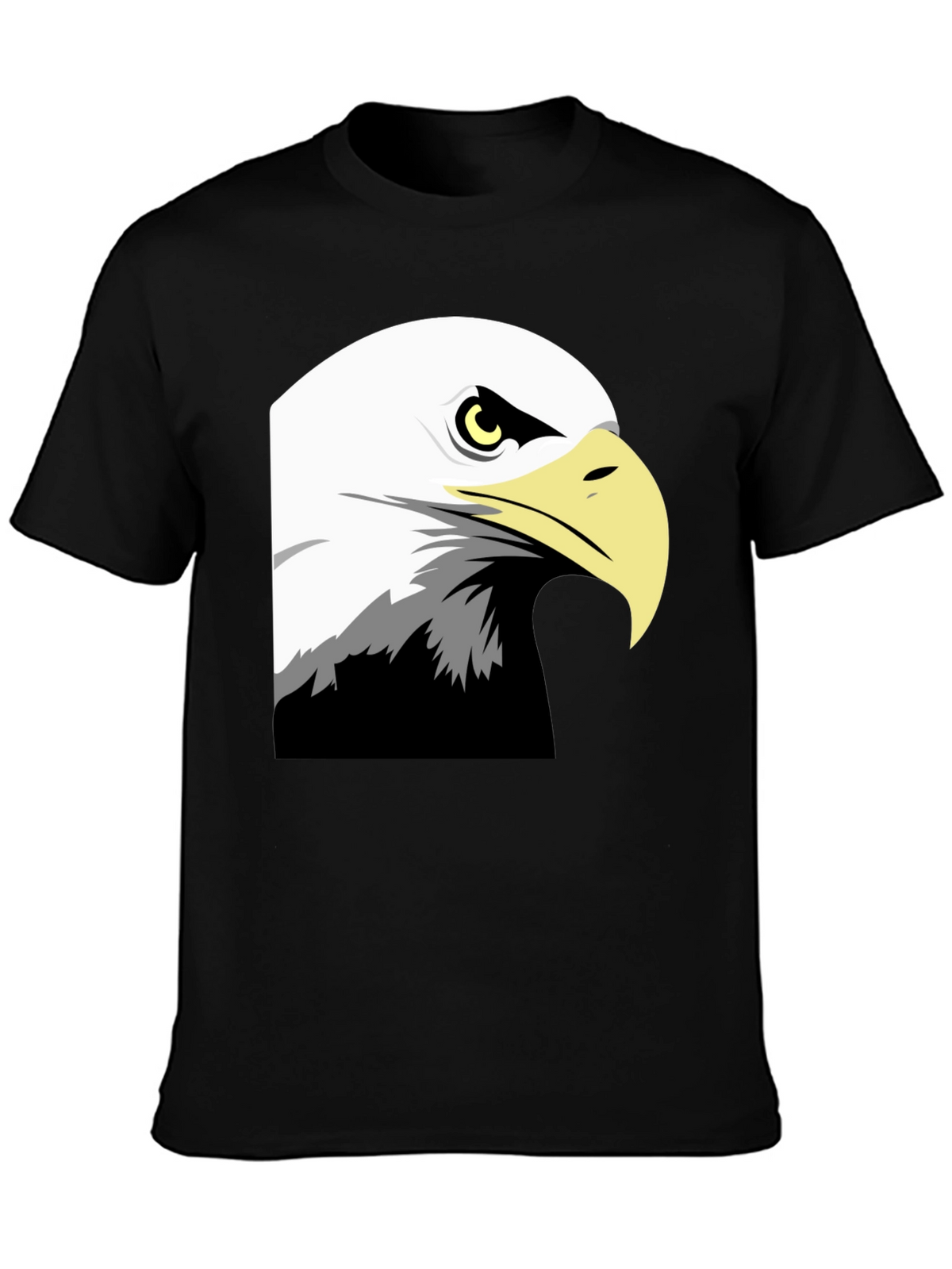 Bold Eagle Graphic Tee - Black Cotton Blend