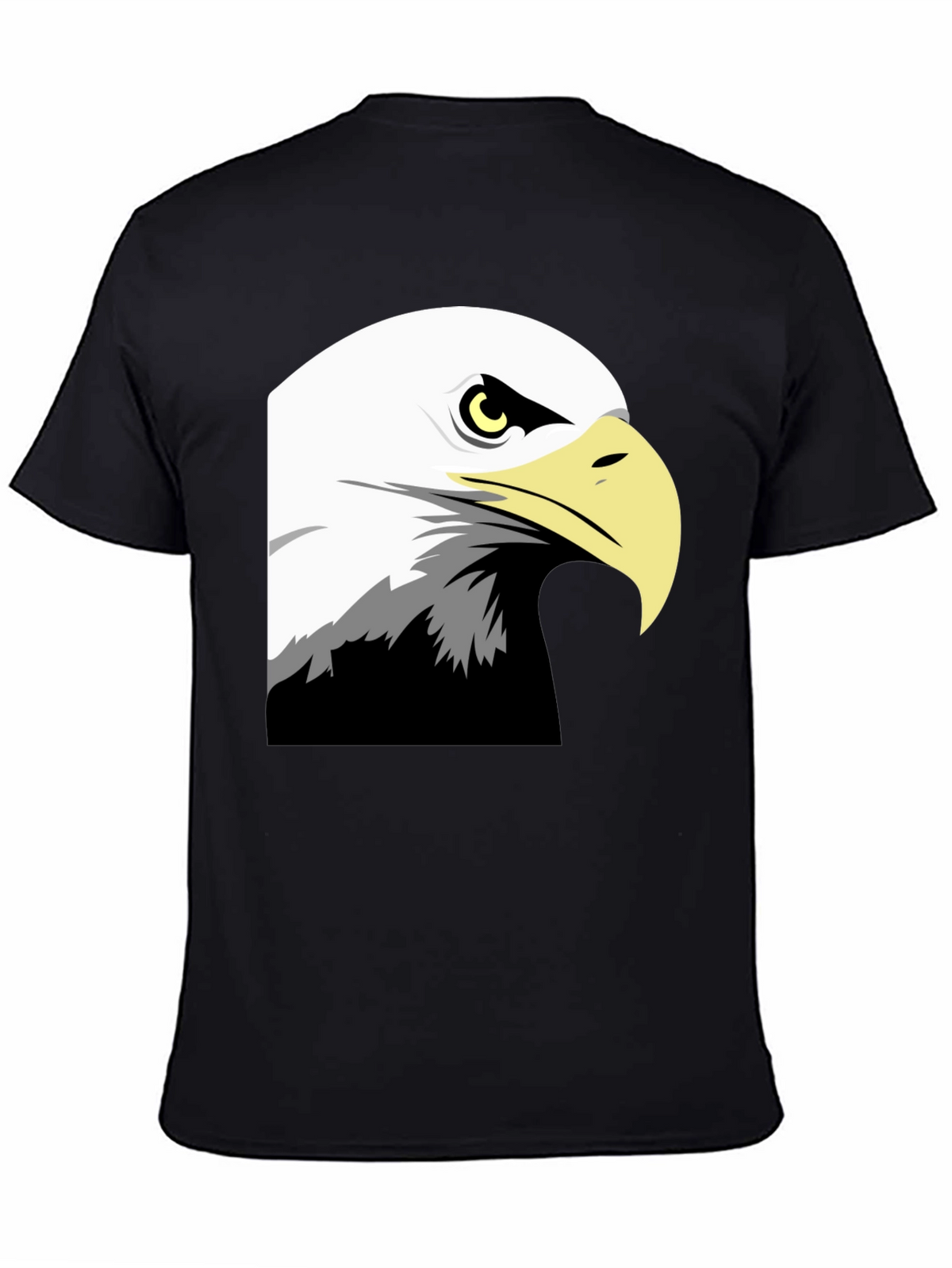 Bold Eagle Graphic Tee - Black Cotton Blend
