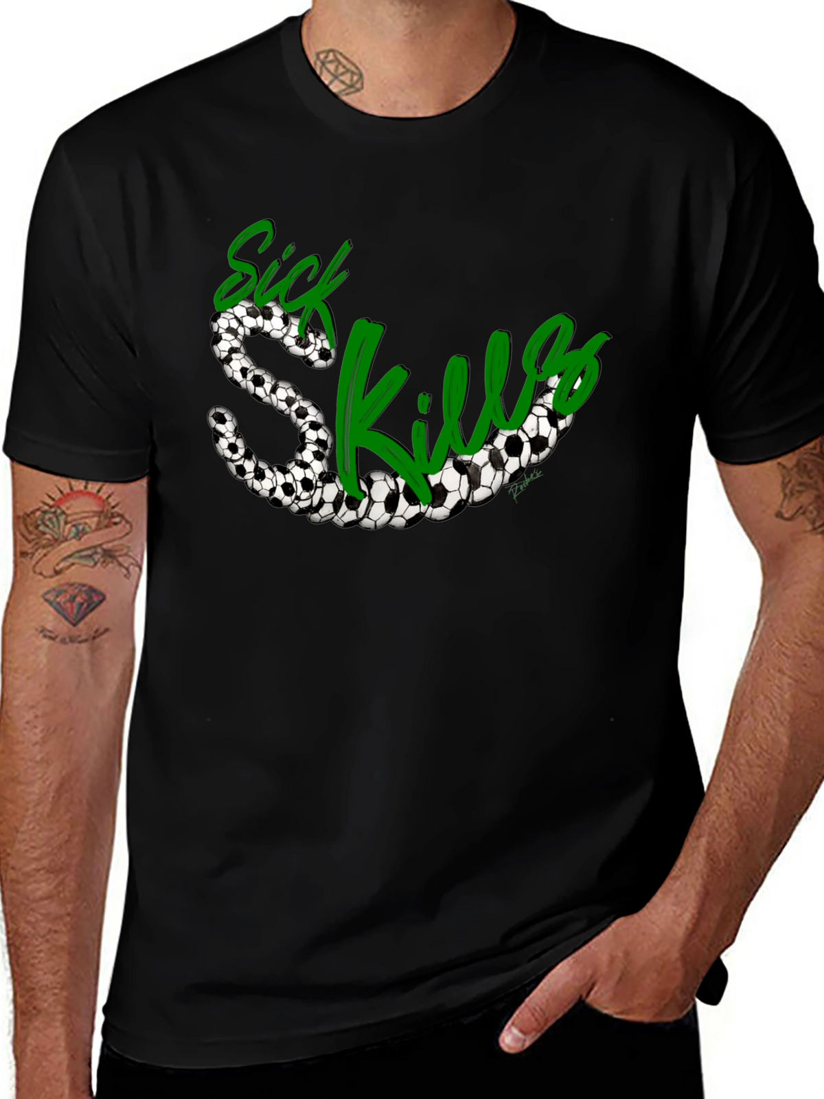 Sick Skills Soccer Ball Graphic T-Shirt