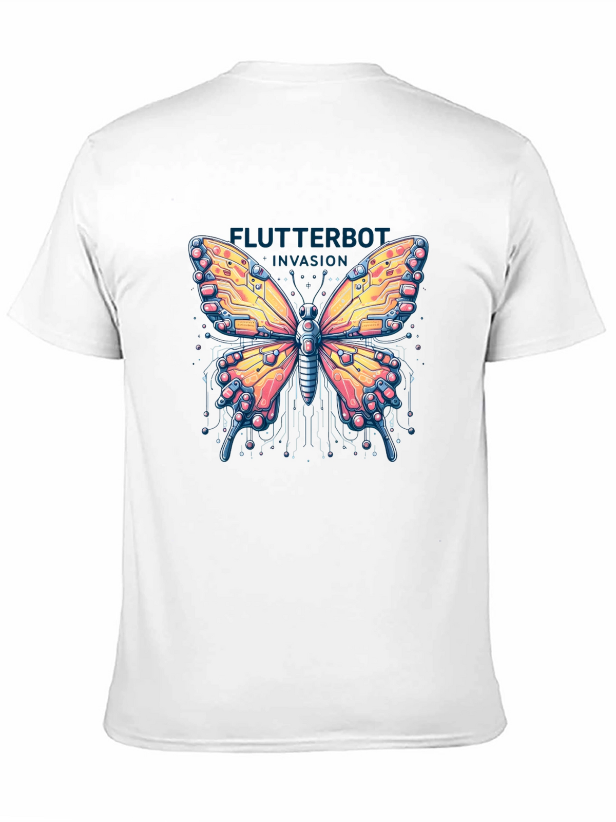 Flutterbot Invasion T-Shirt - Robotic Butterfly Design