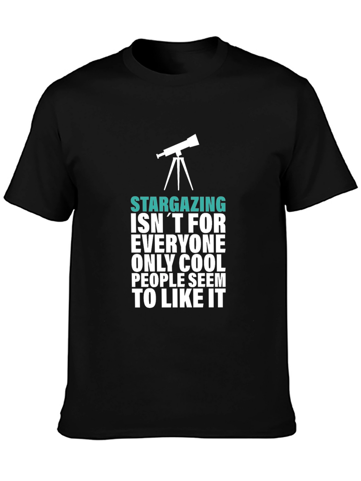 Stargazing Cool People Graphic Tee - Black
