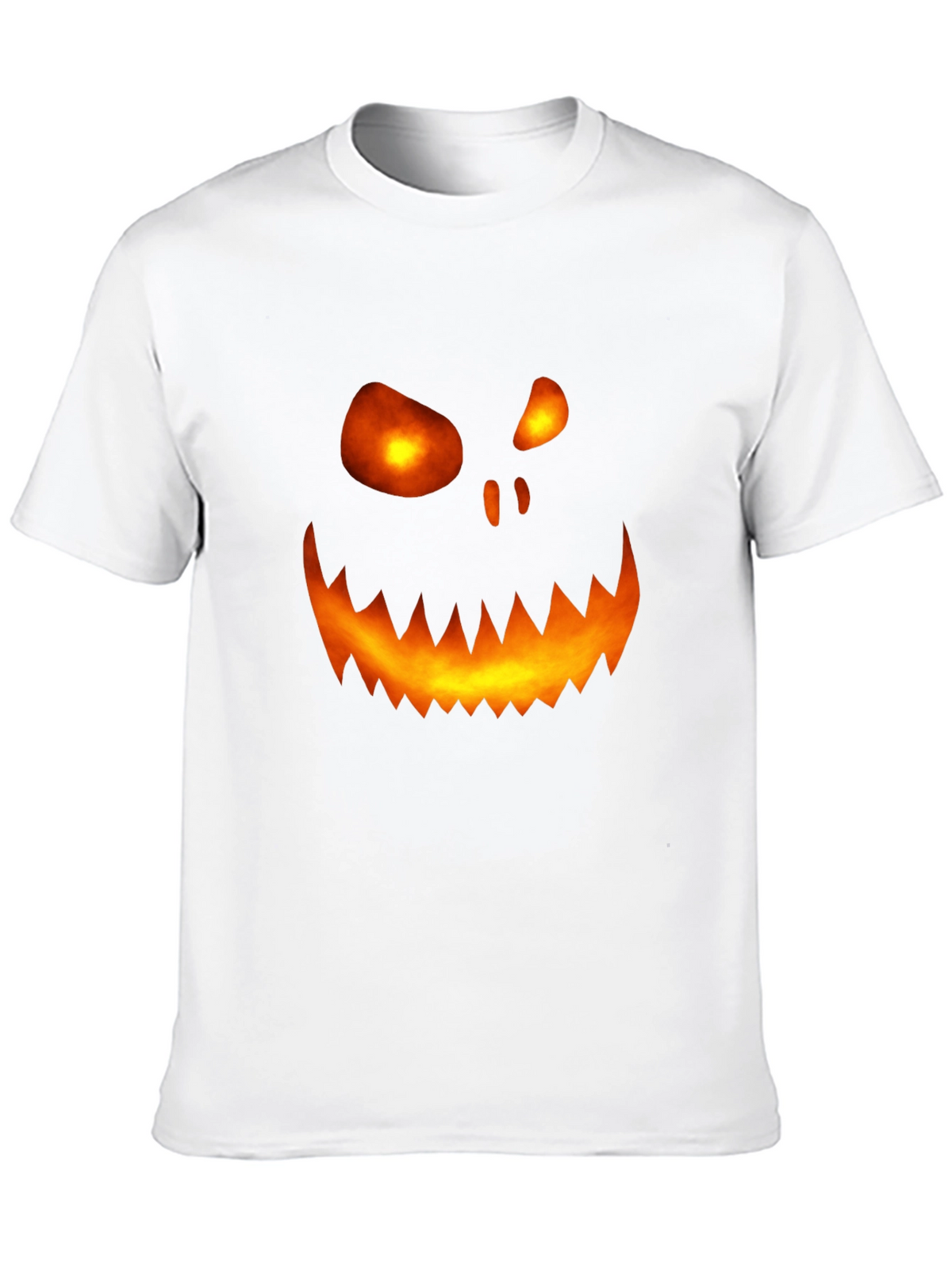 Halloween Pumpkin Face Graphic Tee - Mens Black T-Shirt