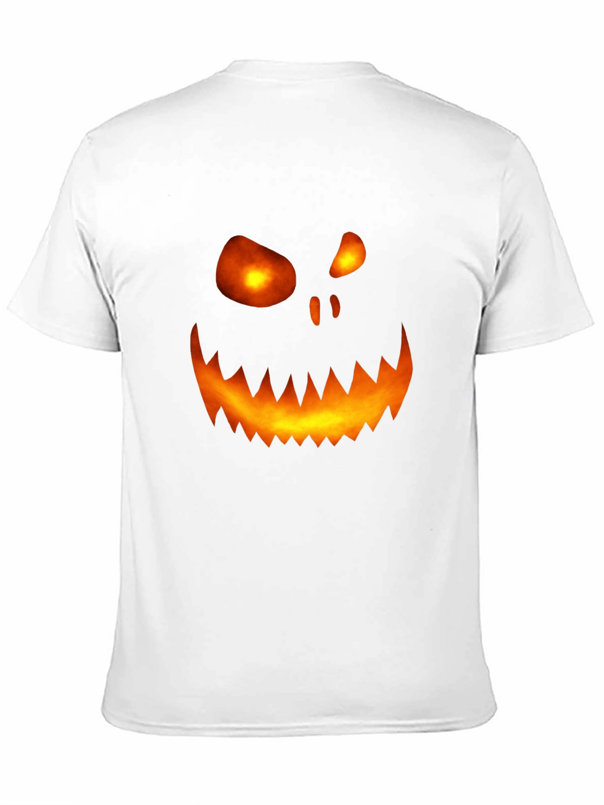 Halloween Pumpkin Face Graphic Tee - Mens Black T-Shirt