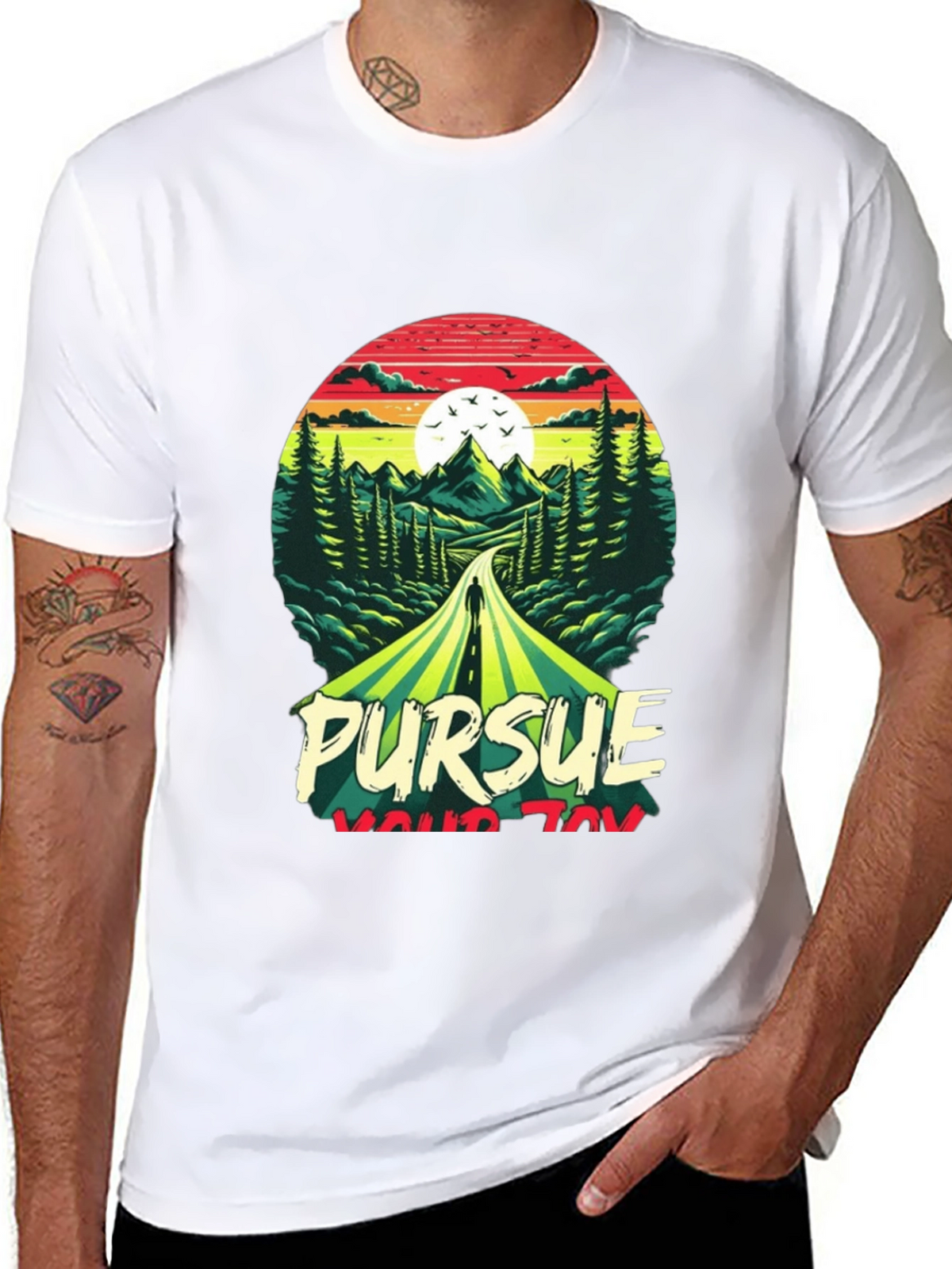Pursue Your Joy Graphic Tee - Nature Adventure T-Shirt