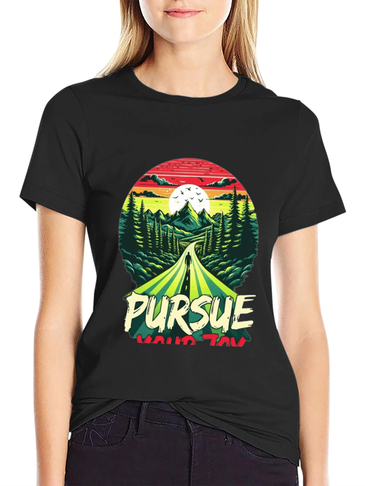 Pursue Your Joy Graphic Tee - Nature Adventure T-Shirt
