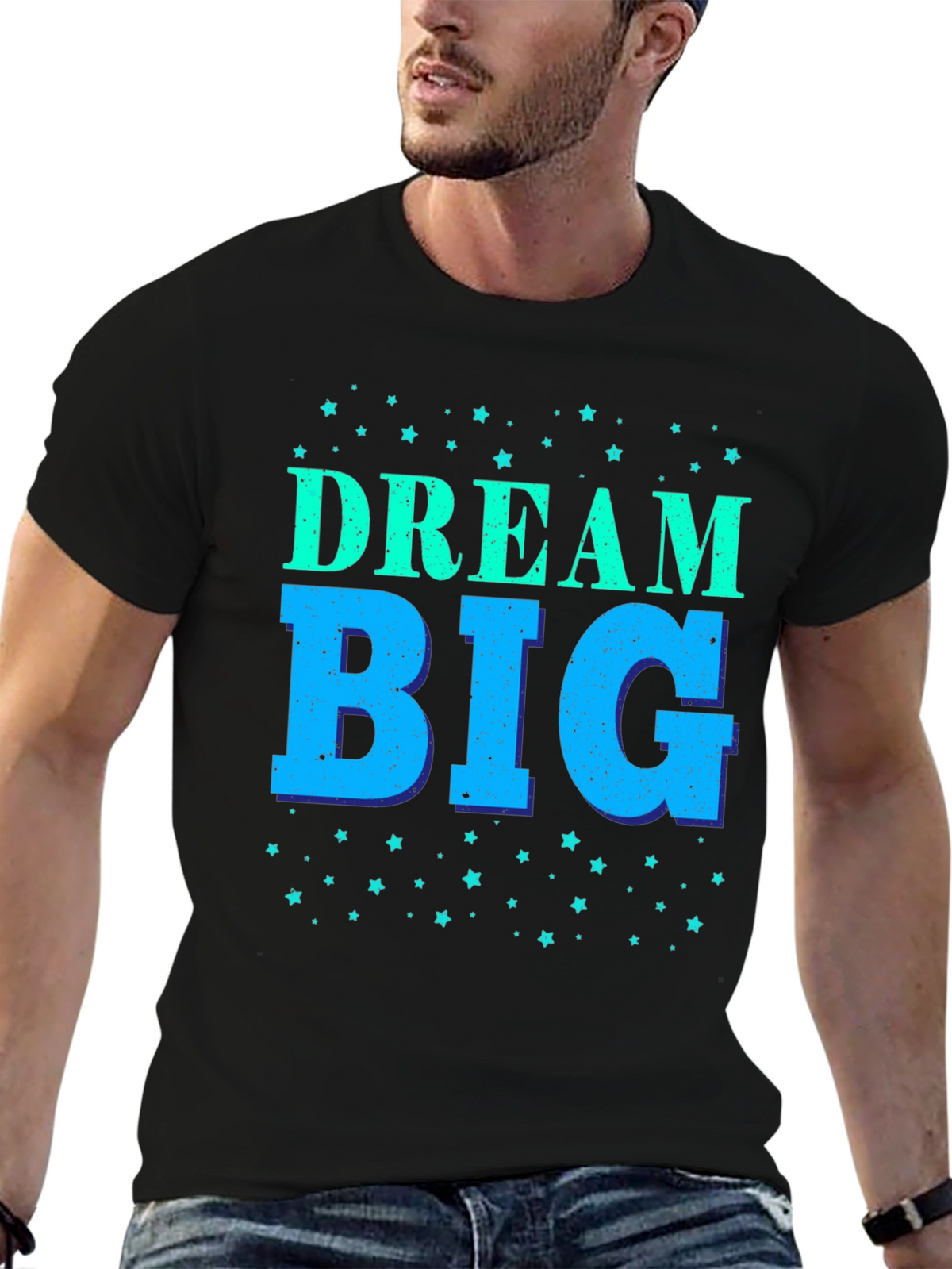Dream Big Black Graphic Tee