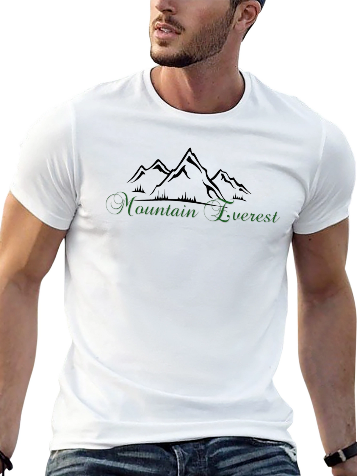 Mountain Everest Graphic Black T-Shirt