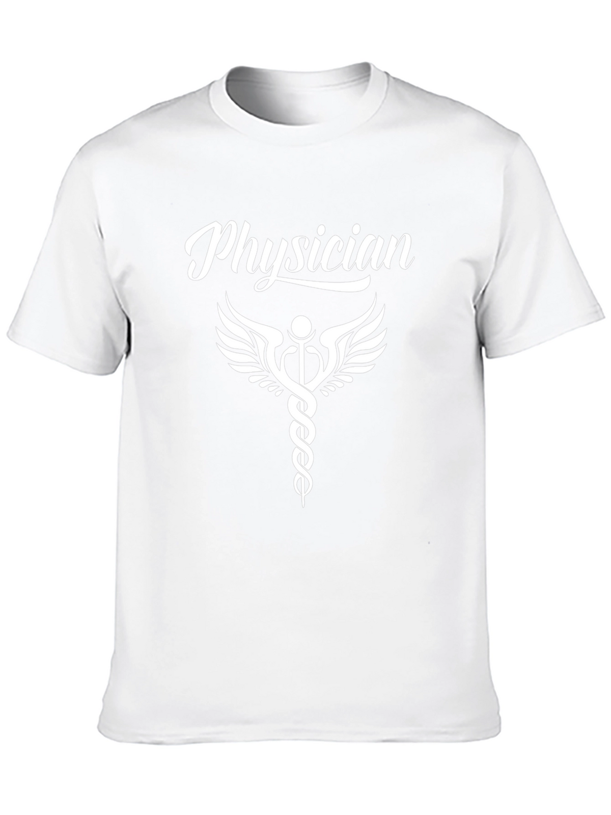 Physician Caduceus Black T-Shirt - Medical Professional Apparel