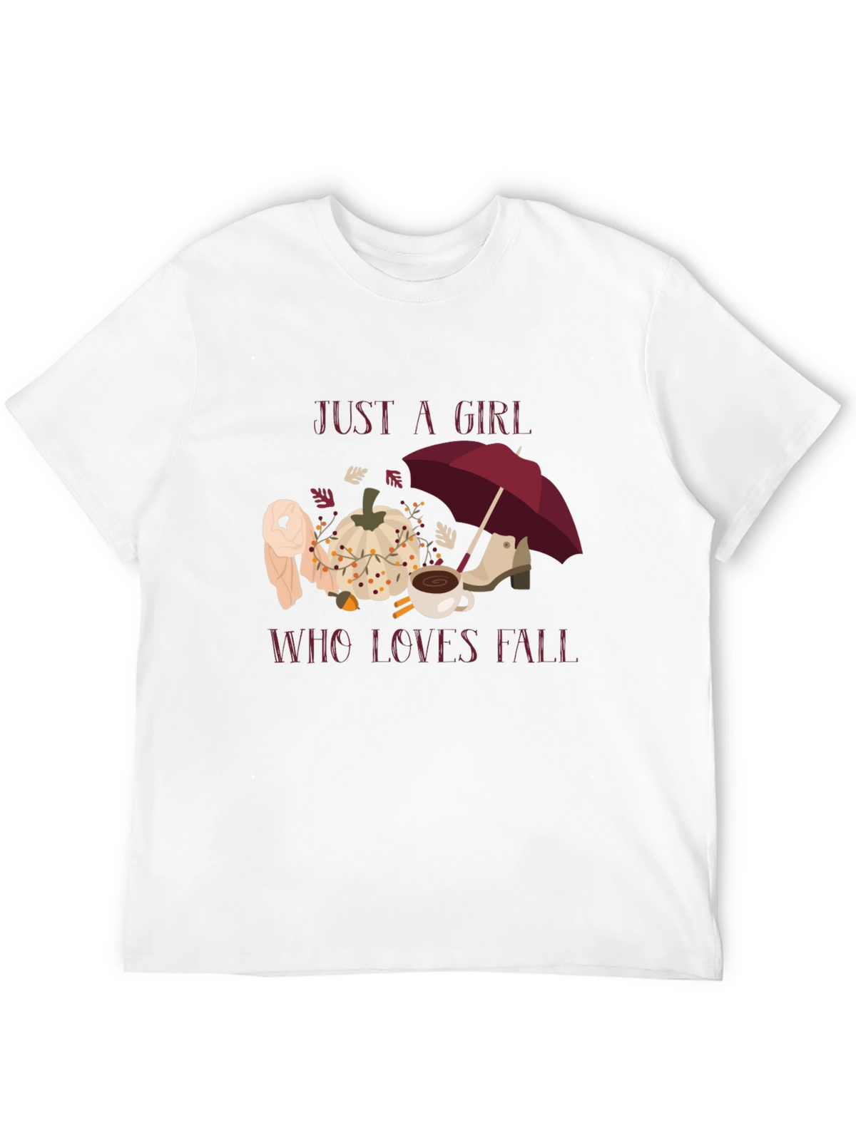 Just A Girl Who Loves Fall T-Shirt Autumn Tee