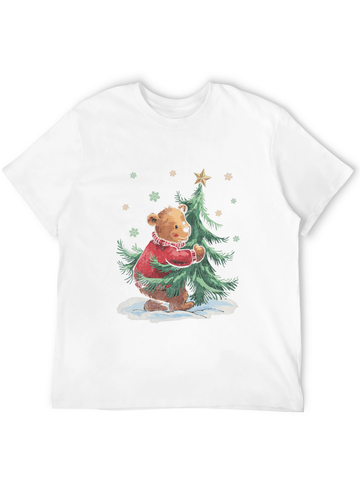 Festive Bear Christmas Tree T-Shirt