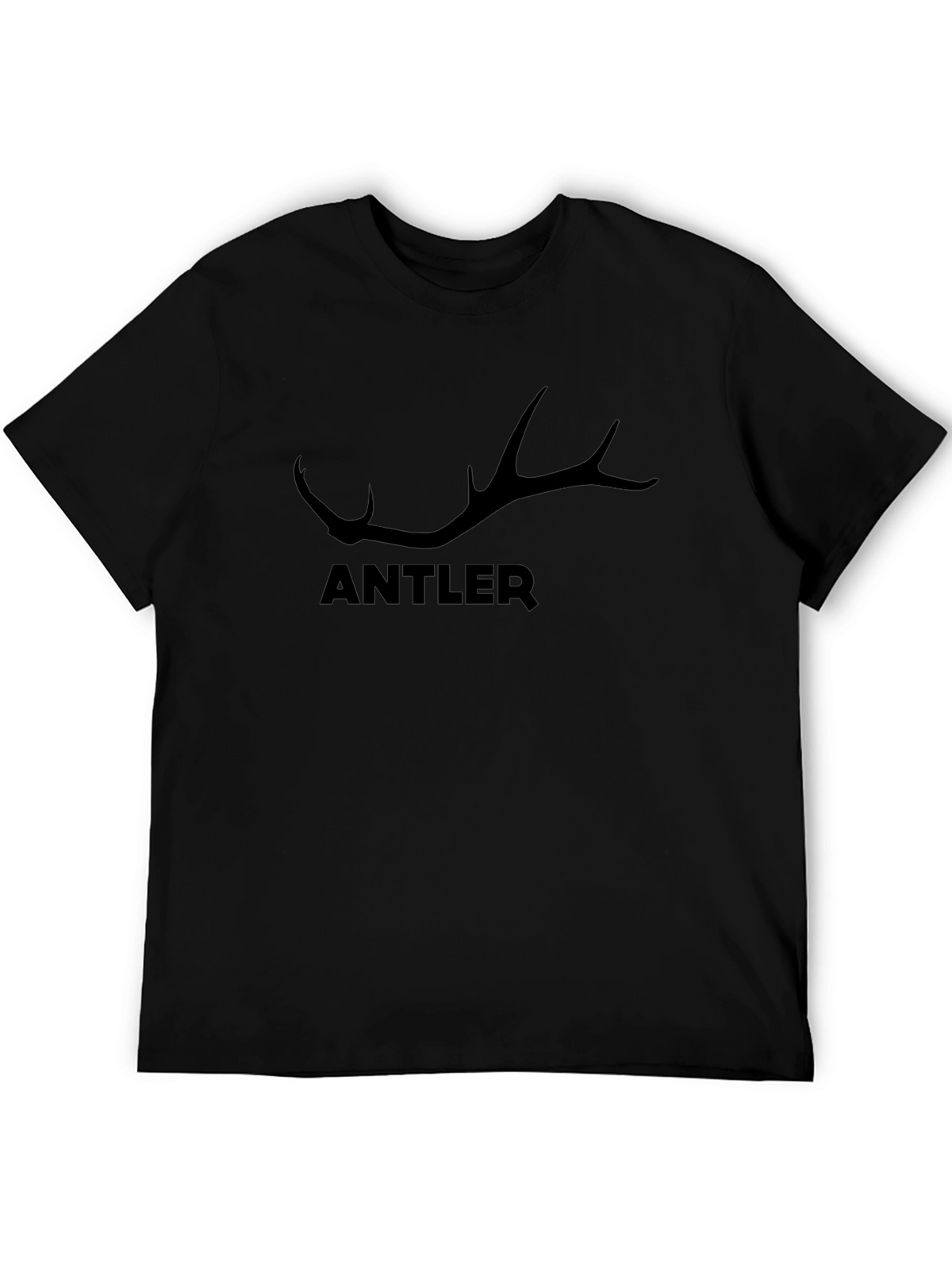 Antler Graphic Tee - Mens Black Crewneck T-Shirt