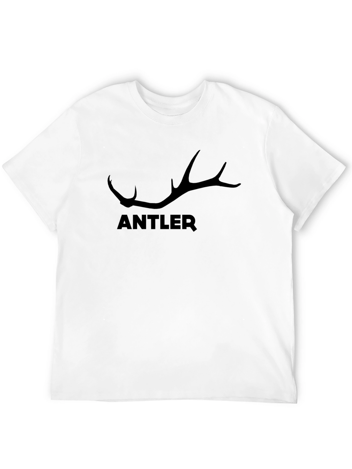Antler Graphic Tee - Mens Black Crewneck T-Shirt