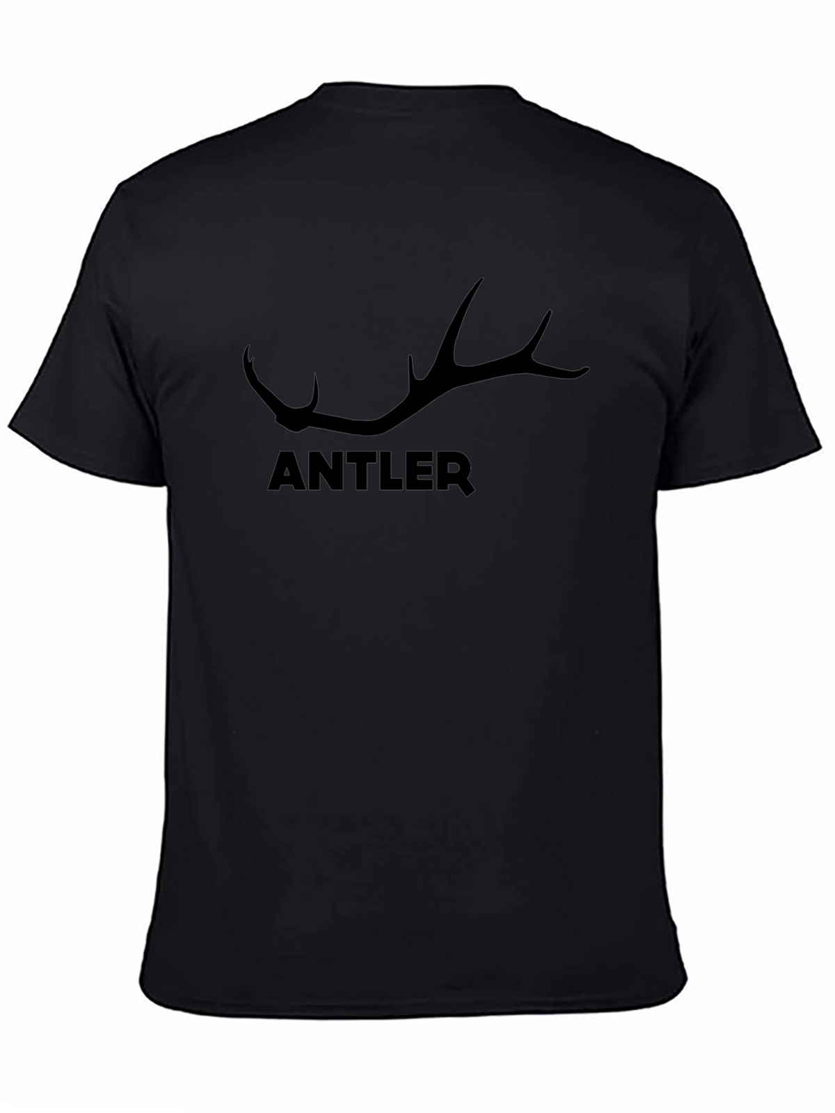 Antler Graphic Tee - Mens Black Crewneck T-Shirt