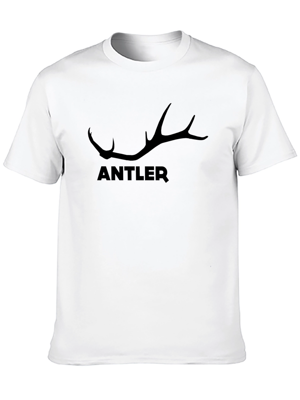 Antler Graphic Tee - Mens Black Crewneck T-Shirt