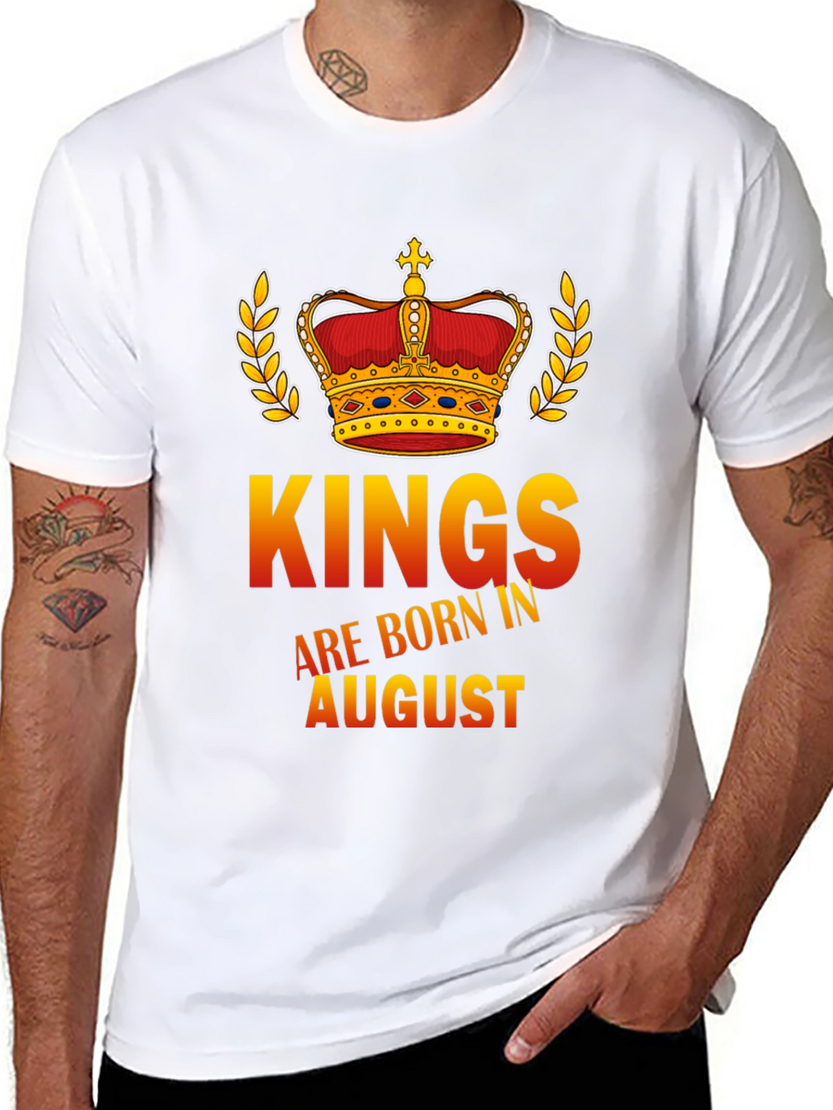 Kings Are Born in August Graphic T-Shirt