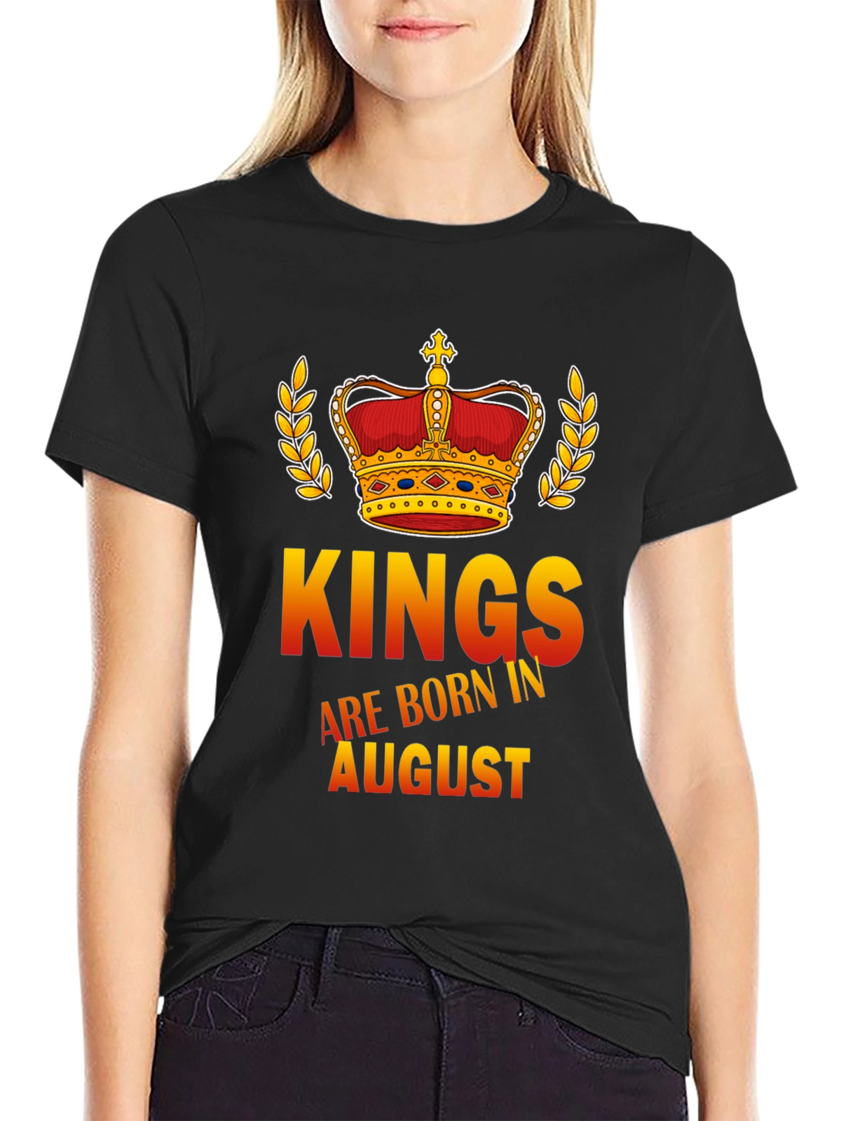 Kings Are Born in August Graphic T-Shirt