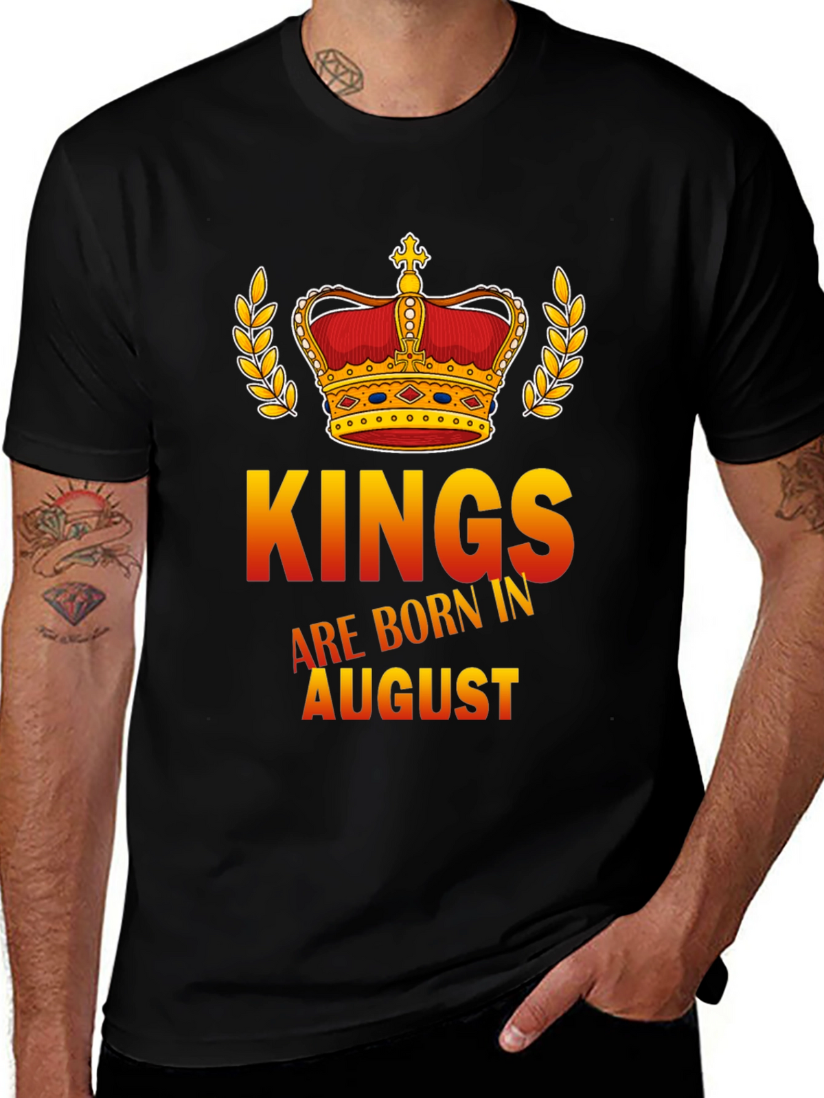 Kings Are Born in August Graphic T-Shirt
