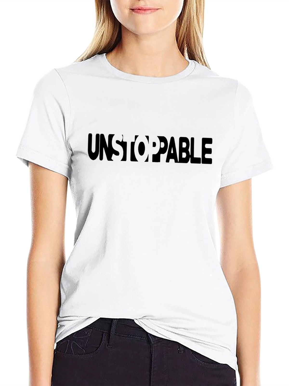 Unstoppable Black Crew Neck T-Shirt