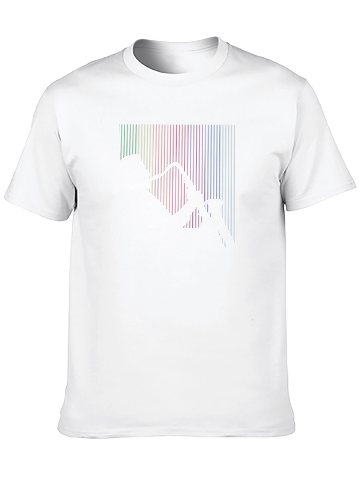 Saxophone Silhouette Rainbow Lines T-Shirt